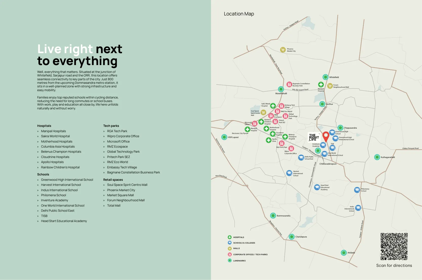 MANA Skanda Whitefield Sarjapur Road location context